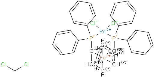 [1，1'-双(二-苯基膦基)二茂铁]氯化钯(II)，二氯甲烷复合物(1:1)